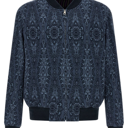 Etro Blue Cotton Bomber