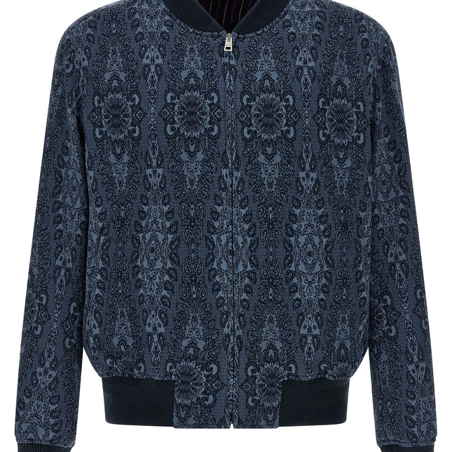 Etro Blue Cotton Bomber