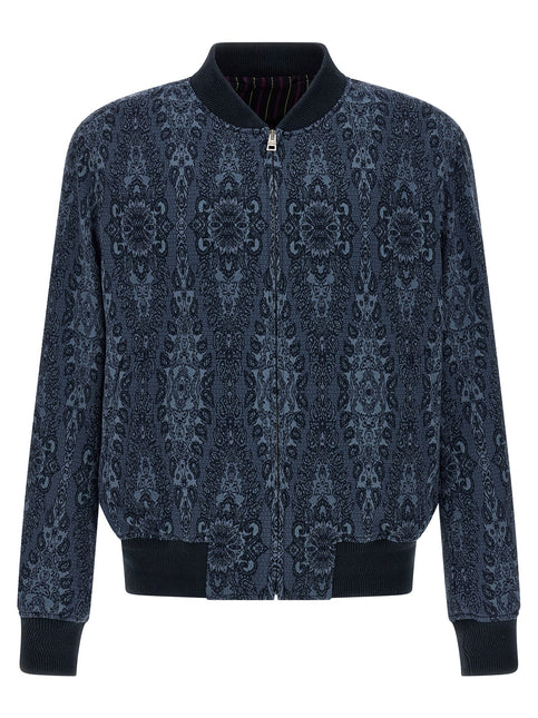 Etro Blue Cotton Bomber