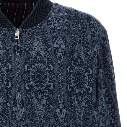 Etro Blue Cotton Bomber
