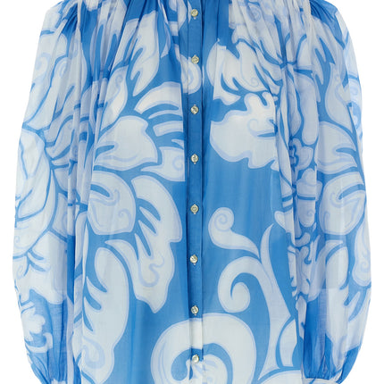 Etro Blue Cotton Blouse