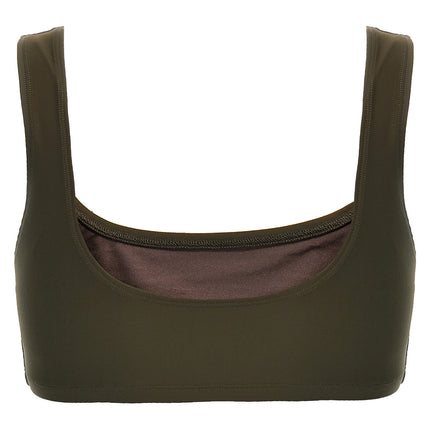 The Andamane Brown Polyamide Tank Tops