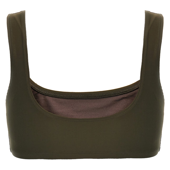 The Andamane Brown Polyamide Tank Tops