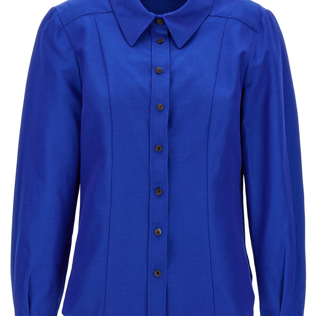 Carolina Herrera Blue Cotton Blouse