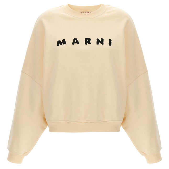 Marni White Cotton Sweatshirt