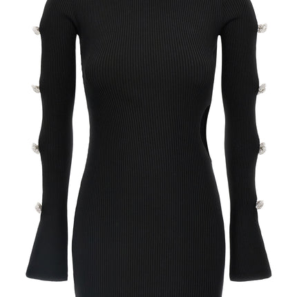 MACH & MACH Black Viscose Short Dress