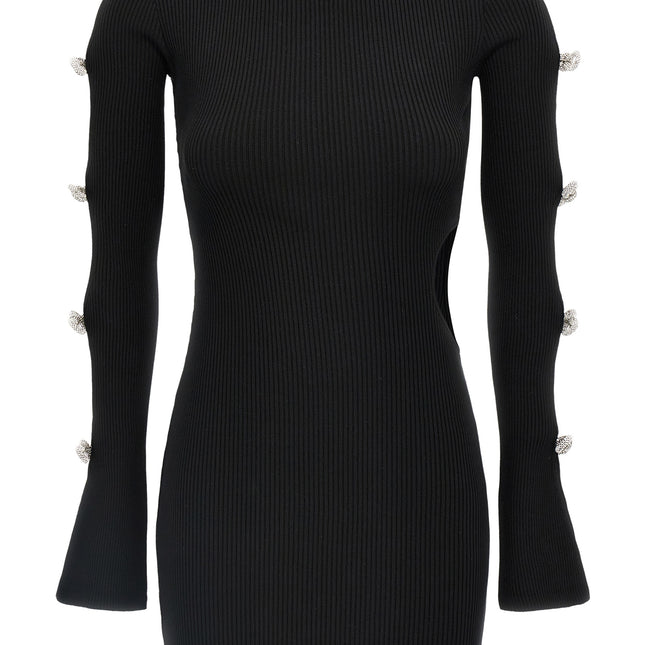 MACH & MACH Black Viscose Short Dress