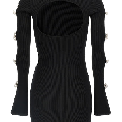 MACH & MACH Black Viscose Short Dress