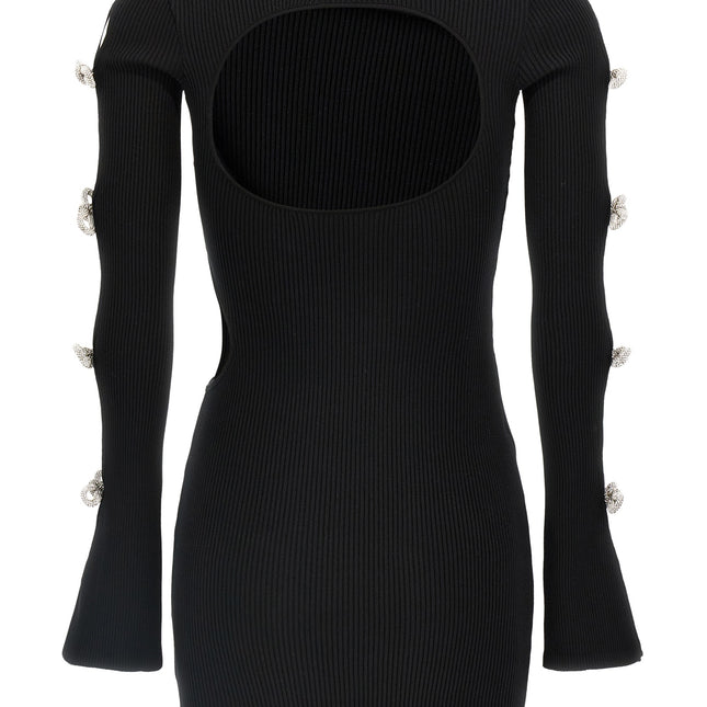 MACH & MACH Black Viscose Short Dress