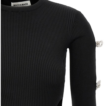 MACH & MACH Black Viscose Short Dress