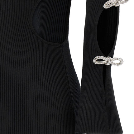 MACH & MACH Black Viscose Short Dress