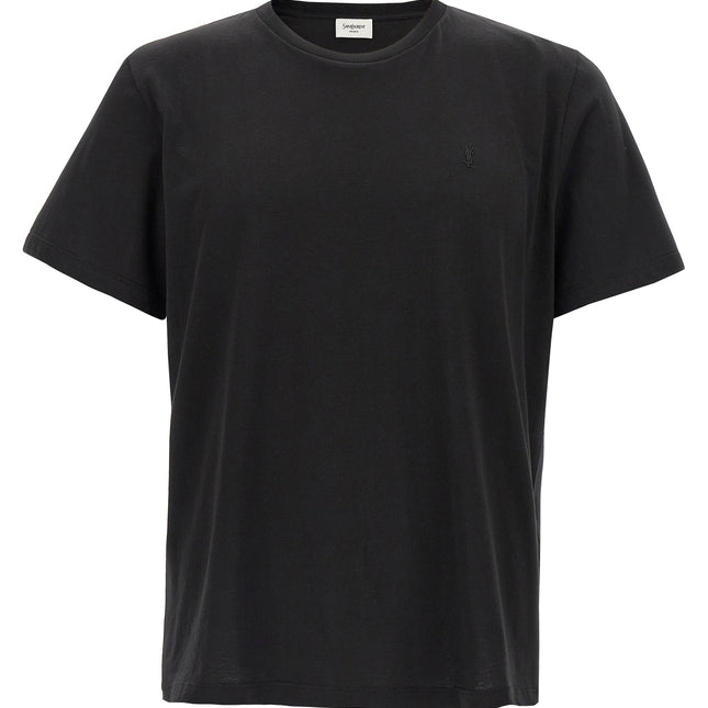 Saint Laurent Black Cotton T-Shirt