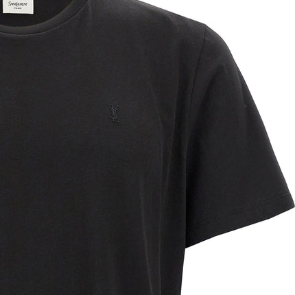 Saint Laurent Black Cotton T-Shirt