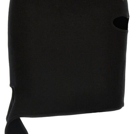 Courrèges Black Viscose Long Skirt