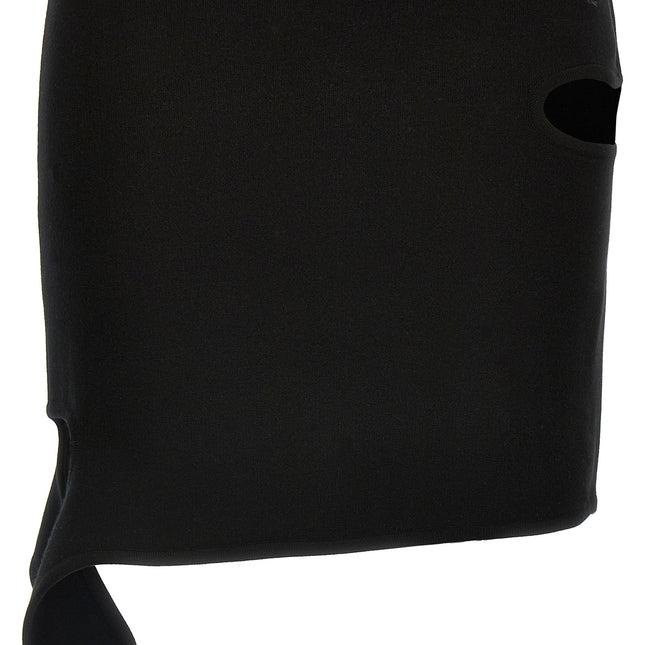 Courrèges Black Viscose Long Skirt