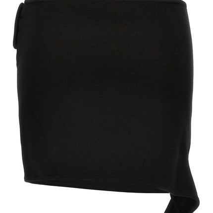 Courrèges Black Viscose Long Skirt