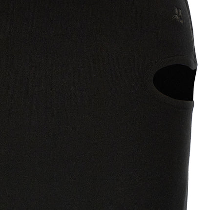 Courrèges Black Viscose Long Skirt