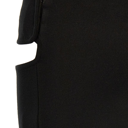 Courrèges Black Viscose Long Skirt