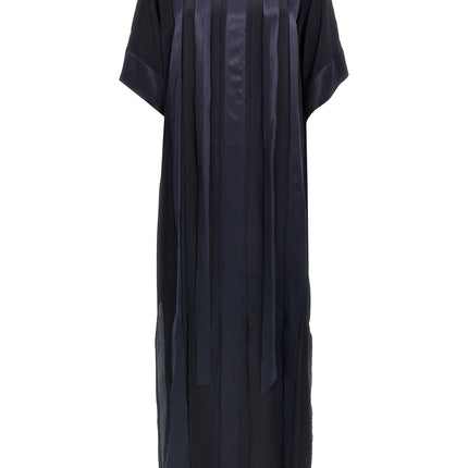 DI.LA3 PARI' Blue Silk Long Dress