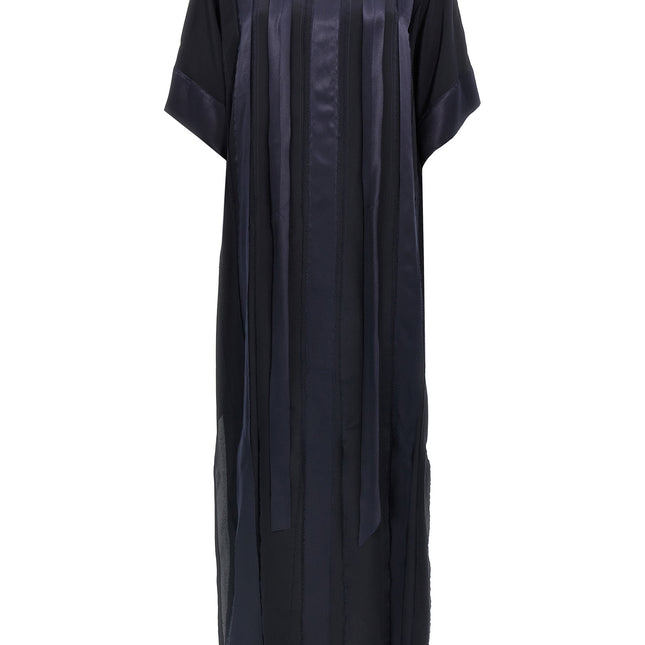 DI.LA3 PARI' Blue Silk Long Dress