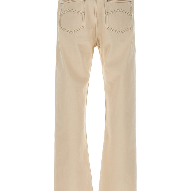 Rhude Beige Cotton Straight-Leg Jeans