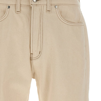 Rhude Beige Cotton Straight-Leg Jeans