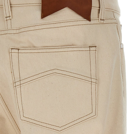 Rhude Beige Cotton Straight-Leg Jeans