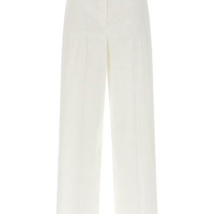 Theory White Linen Casual Pants