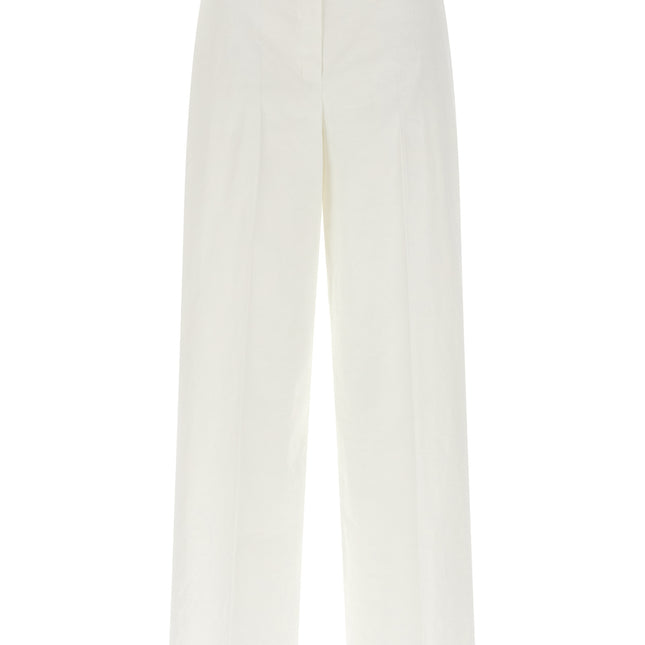 Theory White Linen Casual Pants