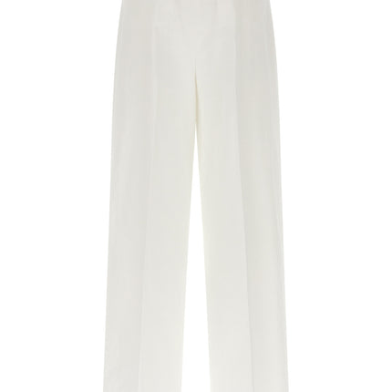 Theory White Linen Casual Pants