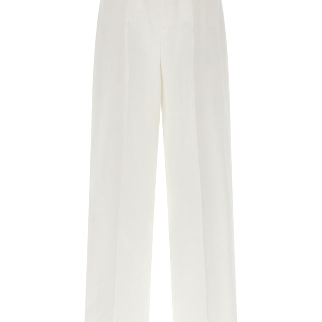 Theory White Linen Casual Pants