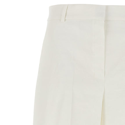 Theory White Linen Casual Pants