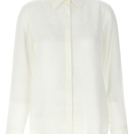 Ferragamo White Silk Blouse