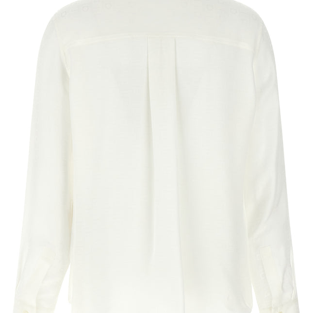 Ferragamo White Silk Blouse