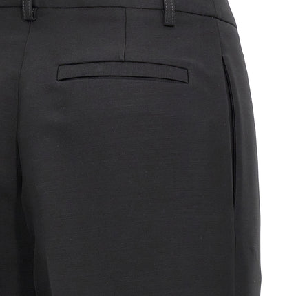Ferragamo Black Viscose Dress Pants