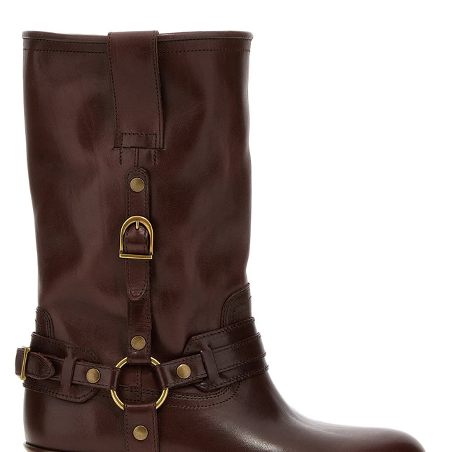 Isabel Marant Brown Leather Chelsea Boots