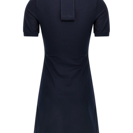 Courrèges Blue Cotton Short Dress