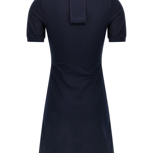 Courrèges Blue Cotton Short Dress