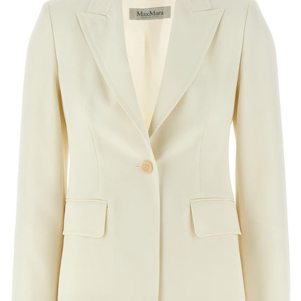 Max Mara White Virgin Wool Blazer