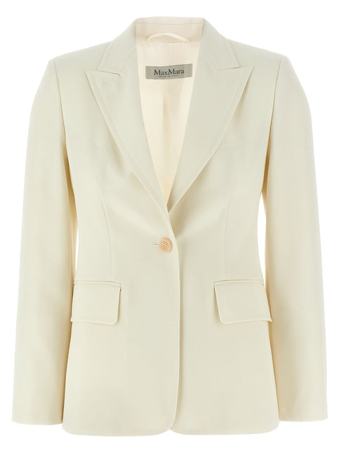 Max Mara White Virgin Wool Blazer