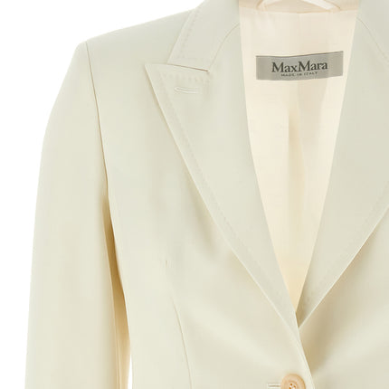 Max Mara White Virgin Wool Blazer