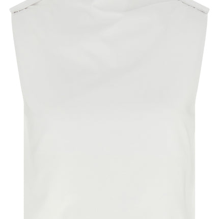 Armarium White Cotton Sleeveles T-Shirt