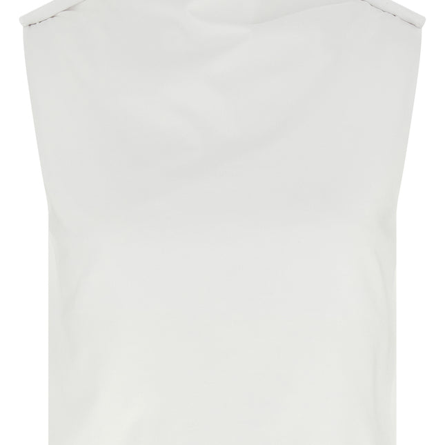 Armarium White Cotton Sleeveles T-Shirt