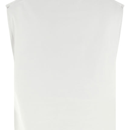 Armarium White Cotton Sleeveles T-Shirt