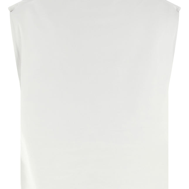 Armarium White Cotton Sleeveles T-Shirt