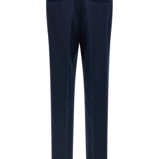 Brioni Blue Linen Casual Pants