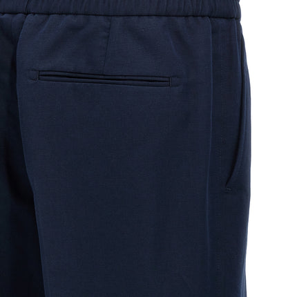 Brioni Blue Linen Casual Pants