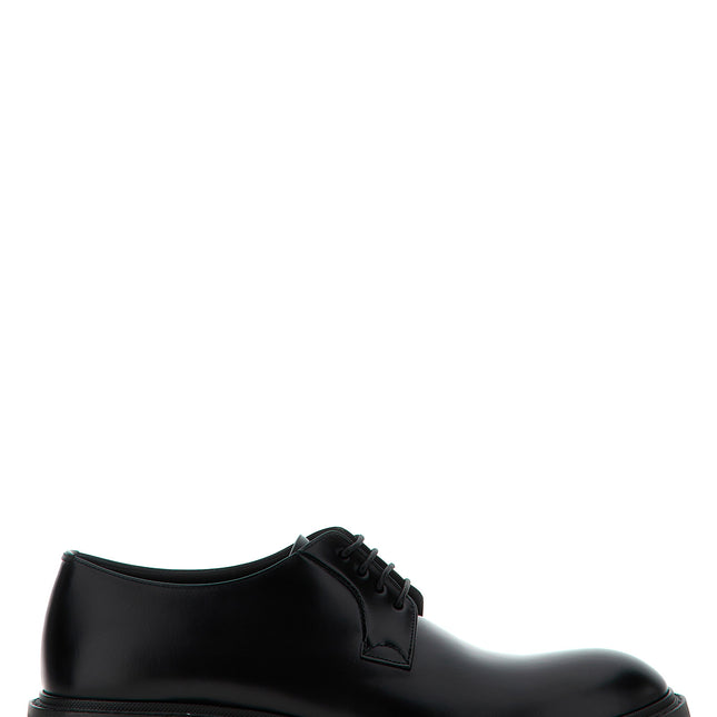 Saint Laurent Black Lamb Leather Oxfords And Derbies