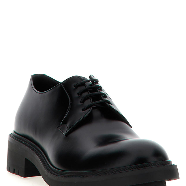 Saint Laurent Black Lamb Leather Oxfords And Derbies