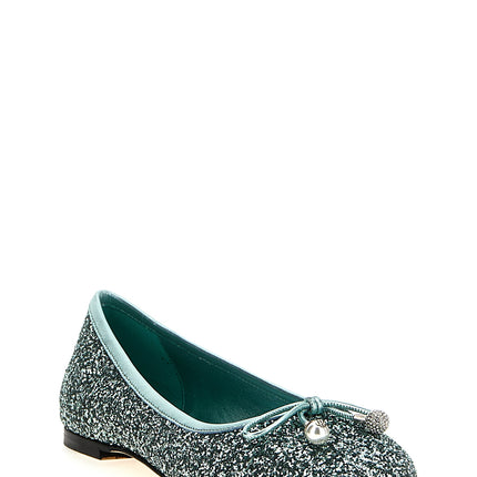 Jimmy Choo Bicolor Textile Ballet Flats